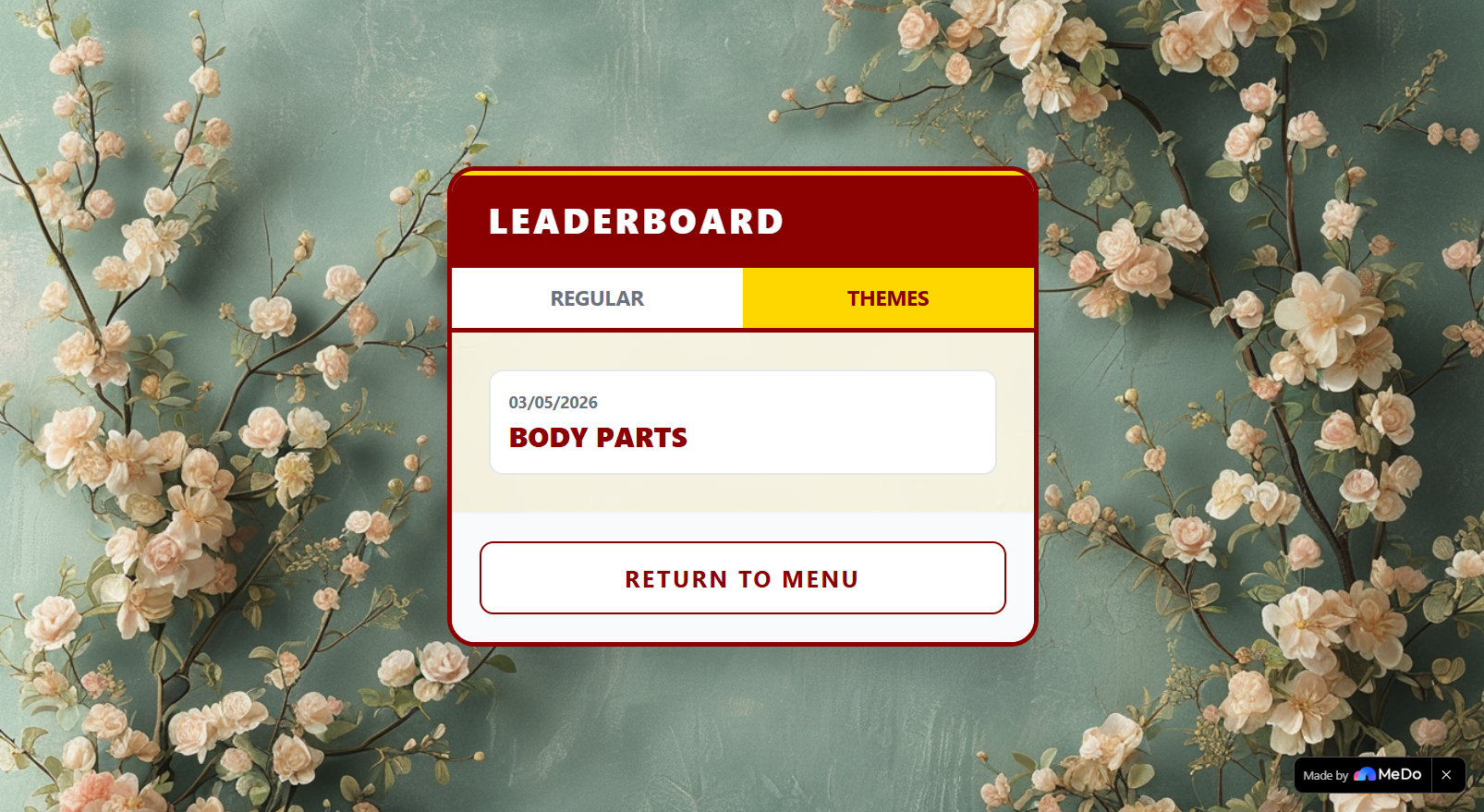 Theme leaderboard